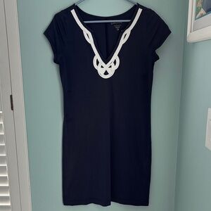 Lilly Pulitzer Navy Dress with White Accents Medium